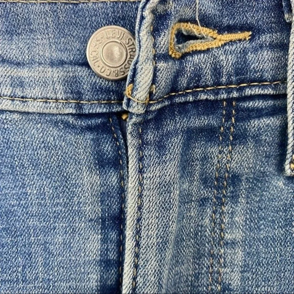 Levi’s 724 High Rise Straight Jeans Size 24 Frayed Raw Hem 90s Y2K Classic